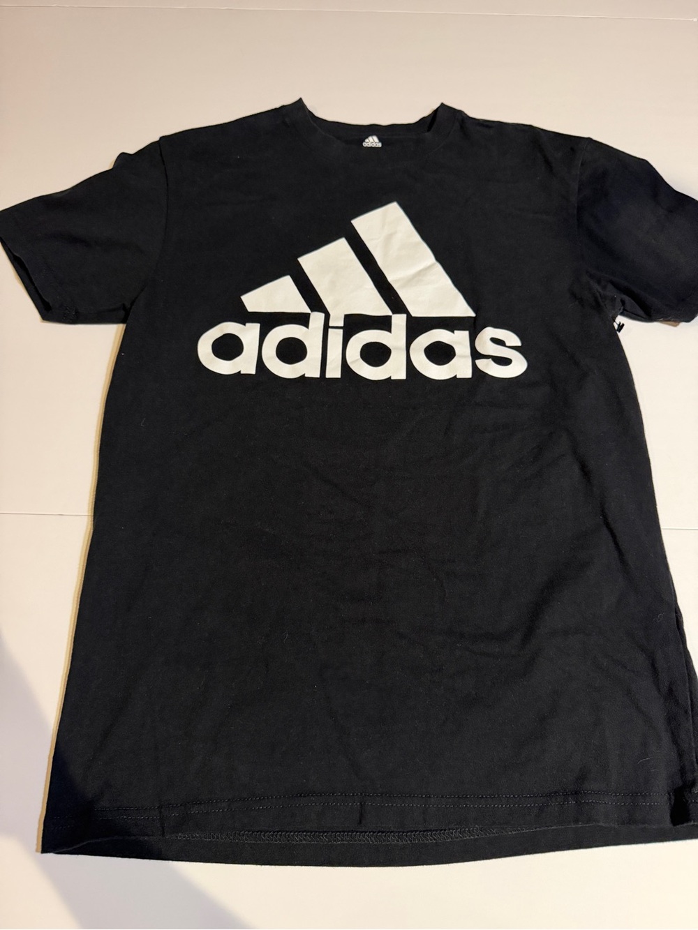 adidas Black Tee with White Logo